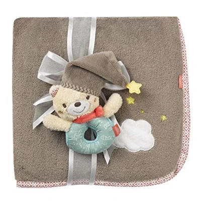 Abbildung von Fehn Kuscheldecke Teddy Bär Kuschelige Schmusedecke als Babydecke Schmusetuch &amp; Krabbeldecke für Kinderwagen und Babyschale ideales Schnuffeltuch Erstlingsdecke Babys ab 0+ Monaten