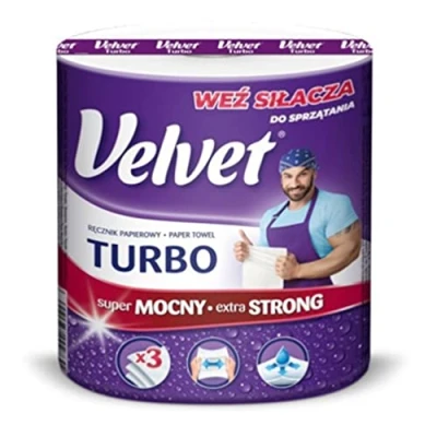 Abbildung von Papierrolle VELVET Turbo 3 lagig 340 Blatt weiß 1 Stk.