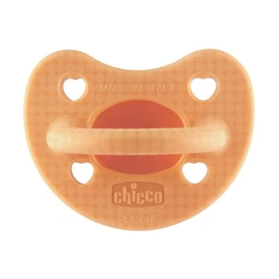 Abbildung von Chicco PhysioForma Luxe Silikon Schnuller, 2 6M, Orange,weich und sanft, unterstützt die physiologische Atmung fördert richtige Entwicklung des Mundes, 1 Stück, Kind