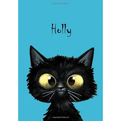 Abbildung von Holly: Katzen Malbuch / Notizbuch Tagebuch: A5 blanko