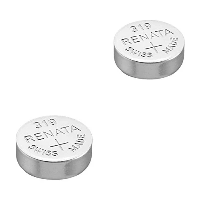 Abbildung von 2 x Renata Uhrenbatterie Swiss made Cells Silberoxid 0% Quecksilber Knopfzellen 1.55V Batterien des langen Lebens 319 ( SR527SW )