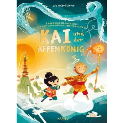 Abbildung von Professor Blausteins höchst ungewöhnliche Vorfahren (Band 4) Kai und der Affenkönig: Graphic Novel Reihe mit mythologischen Abenteuern für Jungen Mädchen ab 6 Jahren