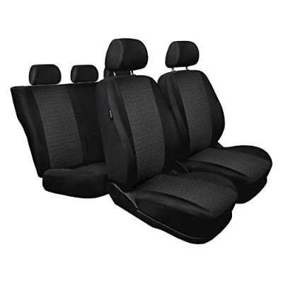 Abbildung von UP ! Sitzbezüge nach Maß Autoplanen perfekte Passform Schonbezüge Sitzschoner Velour + Strickpolster ®Auto schmuck (UP! 1/2 pr 1)