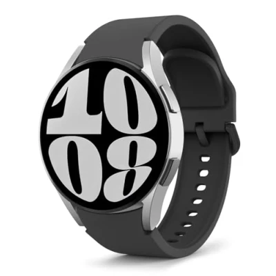Abbildung von MoKo Armband Kompatibel mit Samsung Galaxy Watch 7 FE 6 5 4 40mm 44mm/Watch Classic 43mm 47mm/Watch Pro 45mm/Watch 42mm 46mm, Weiches Silikon Ersatzarmband, Schwarz