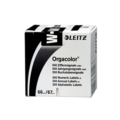 Abbildung von Leitz Orgacolor Buchstabensignal W VE=250 Stück schwarz