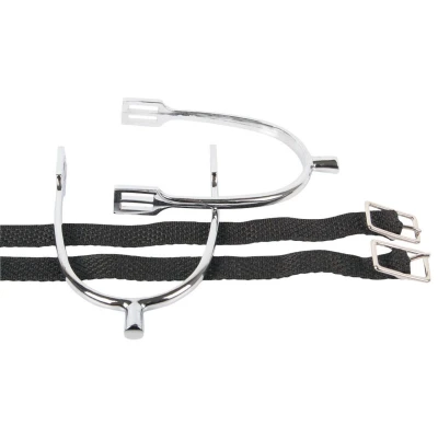 Abbildung von Harry&#039;s Horse Sporenstange verchromt + Riemen D15 Farbe Weniger