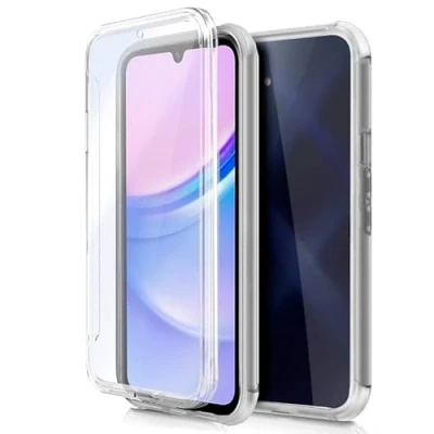 Abbildung von Cool 3D Silikonhülle für Samsung A155 / A15 5G (transparent vorne + hinten)