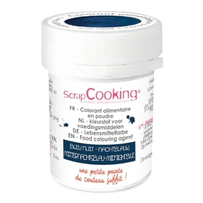 Abbildung von ScrapCooking Lebensmittelfarbe Pulver Blau 5g Essbare Lebensmittel Farbe für Backen, Torten, Kekse, Kuchen, Teigen, Fondant, Rainbow Cake Nachtblau Hergestellt in Frankreich 4047
