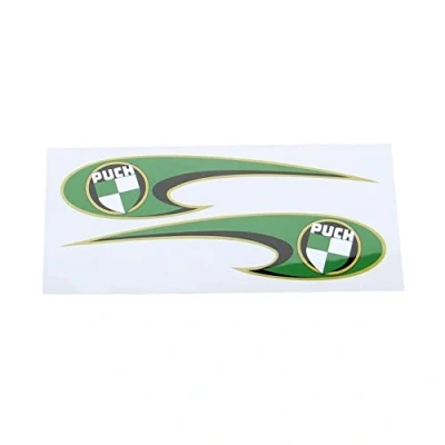 Abbildung von Aufkleber Dekor Sticker Set Tank &quot;Logo &amp; Haken&quot; kompatibel mit Puch MC MS DS MV 50