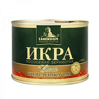 Abbildung von Kaviar Zarendom Gorbuscha Lachskaviar Klassik 500 g Dose roter caviar икра