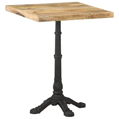 Abbildung von vidaXL Raues Mangoholz Bistrotisch Stehtisch Partytisch Bartisch Loungetisch Tresentisch Küchentisch Tisch Esstisch Holztisch 60x60x77cm