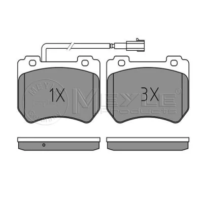 Abbildung von MEYLE 025 248 5215/W Bremsbelagsatz ORIGINAL Quality Vorderachse mit integriertem Verschleißsensor Anti Quietsch Blech ALFA ROMEO: 159 Sportwagon