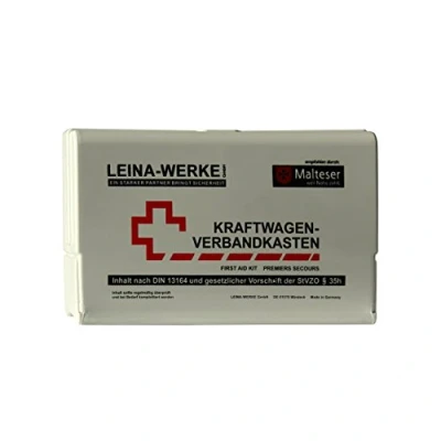 Abbildung von Leina Werke 10059 KFZ Verbandkasten Star II, Grau/Schwarz/Rot