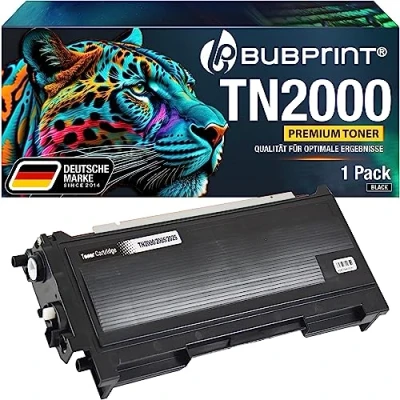 Abbildung von Bubprint Toner kompatibel als Ersatz für Brother TN 2000 DCP 7010 7010L 7025 HL 2020 2030 2040 2070N MFC 7225N 7420 7820 7820N Fax 2820 2920 Schwarz