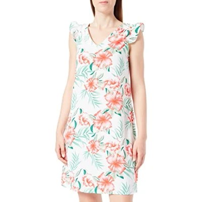 Abbildung von ONLY Onlsylvie LIFE Frill Dress Freizeitkleid, Damen, Größe: Small, Cloud dancer