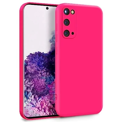 Abbildung von MyGadget Hülle für Samsung Galaxy S20 Zweilagige Handyhülle mit Kameraschutz Cover Innenfutter &amp; Silikon außen Pink