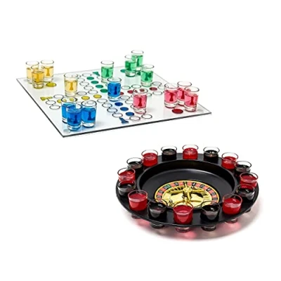 Abbildung von relaxdays Gläser Set 2 tlg Trinkspiele Set, Glas