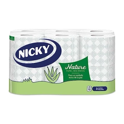 Abbildung von Nicky Nature Toilettenpapier, 12 Rollen, 3 lagig