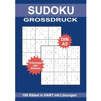 Abbildung von Sudoku Grossdruck: 100 Rätsel 9X9 in Schwer der größe DIN A5