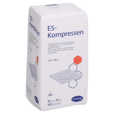 Abbildung von Es kompressen Unsteril 10x10 cm 16fach 100 St