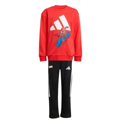 Abbildung von adidas Sportswear Marvel Spiderman Jogger SET Trainingsanzug für Kinder, Größe: 104, Pure ruby white