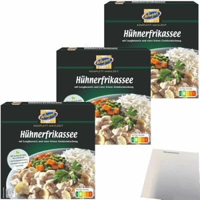 Abbildung von usy Bundle für Wingert Hühnerfrikassee 3er Pack (3x480g Packung) + Block