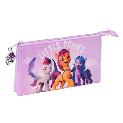 Abbildung von My Little Pony 812235744 Federmäppchen für Kinder, Mädchen, ideal Kinder von 5 bis 14 Jahren, bequem und vielseitig, 22 x 3 12 cm, Violett