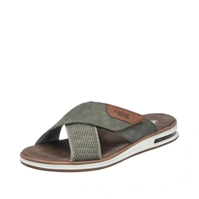 Abbildung von Rieker Pantolette flach, Herren, Größe: 45, Groen Schuhe