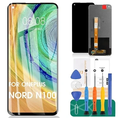 Abbildung von SRJTEK Kompatibel mit OnePlus Nord N100 LCD Display BE2013 BE2015 BE2011 Ersatzteile für Touch Screen Sensor Digitizer Komplett Assmebly Kits