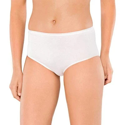 Abbildung von Schiesser Damen (2er Pack) Midi Slip Baumwolle Klassische Passform, Blickdicht, Weiß (Weiss 100), 44