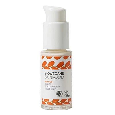 Abbildung von BIO:VÉGANE SKINFOOD Bio Goji Serum für anspruchsvolle Haut, vegan, NATRUE zertifiziert, Anti Aging, Naturkosmetik mit Arganöl, 1er Pack (1 x 30 ml)