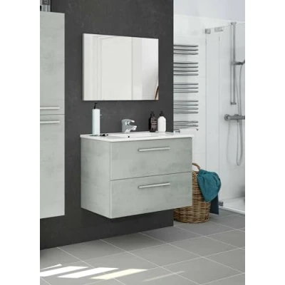 Abbildung von Dmora Anrichte Arvada, Modernes Sideboard mit 3 Türen und Einlegeböden, Küchenbuffet, Wohnzimmer Design Buffet, cm 154x40h75, Eiche Weiß