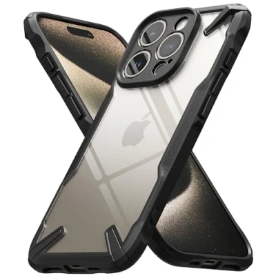 Abbildung von Ringke Fusion X Case Kompatibel mit iPhone 15 Pro Hülle, [Militärischer Schutz] Stoßfest Fingerabdruckfest Handyhülle für 6,1&quot; Black