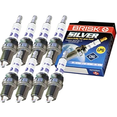 Abbildung von BRISK Silver DR15YS 1334 Zündkerzen Benzin LPG GPL CNG Autogas, 8 Stück