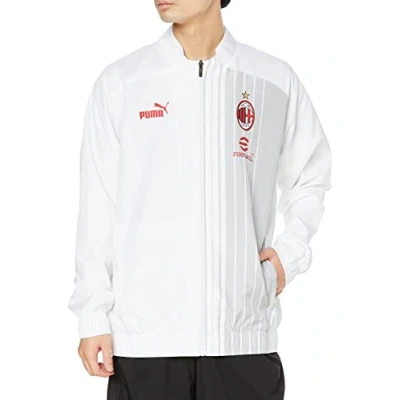 Abbildung von AC Milan 769276 Prematch Jacket Men&#039;s White Tango Red S