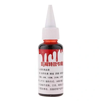 Abbildung von Halloween Kunstblut, Cosplay, Halloween, verletzten Zombie Fantasie Make up, ungiftig, nicht stimuliert, Vampir (30 ml)