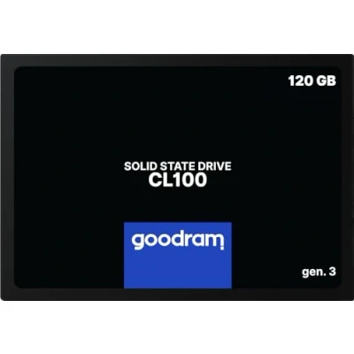 Abbildung von goodram SSD 120GB CL100 Gen.3 Solid State Drive mit SATA III Interface 3D TLC NAND Flash Speicherchips 2,5 Zoll zur Beschleunigung Ihres PCs bis zu 10 Mal Schwarz 120 GB