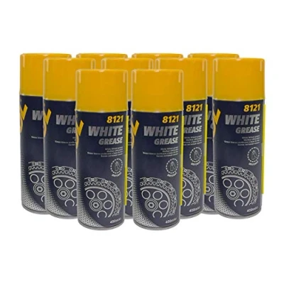 Abbildung von Kettenspray Ketten Spray MANNOL White Grease Sprühfett Schmierfett 4,5 Liter