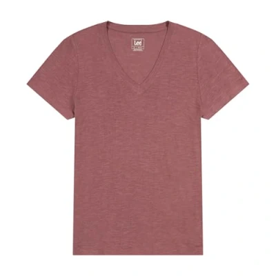 Abbildung von Lee Short Sleeve V NECK Regular FIT Tshirt basic, Damen, Größe: 40, Henna
