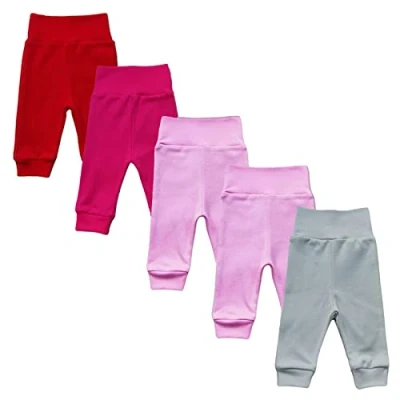 Abbildung von MEA Baby Unisex Hose aus 100% Baumwolle im 5er Pack/Pumphose, Babyhose für Jungen Mädchen, Schlupfhose (98, Mädchen)