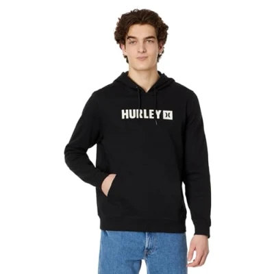 Abbildung von Hurley Herren The Box Fleece Pullover Hoodie Kapuzenpullover, Schwarz, M