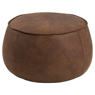 Abbildung von AC Design Furniture Mia runde Ottomane, H: 34 x B: 60 T: cm, Ø: Kamel, Stoff, 1 Stk.