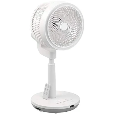 Abbildung von Sichler Haushaltsgeräte Boden Ventilatoren: Höhenverstellbarer 3D Raumventilator &amp; Luftzirkulator, Ø 22 cm, 60 W (3D Robo Raumventilator, Circulator, Mini Klimaanlage)