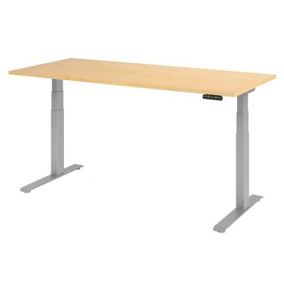 Abbildung von Hammerbacher Schreibtisch XDKB19 Ahorn/Silber