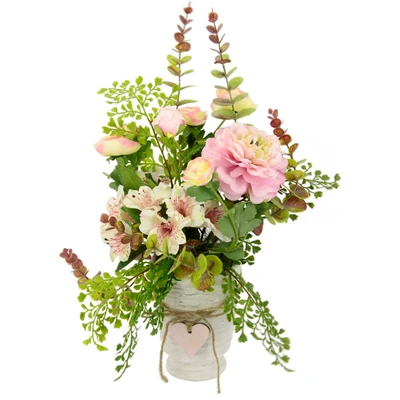Abbildung von I.GE.A. Kunstblume &quot;Arrangement Blüten/Ranunkel&quot;, Topf aus Keramik