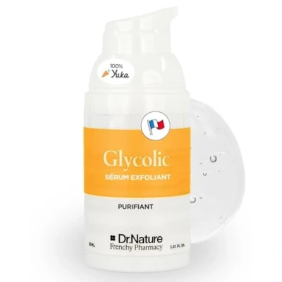 Abbildung von Glykolsäure 7% Gesichtspeeling AHA und Rotalgen Glycolic Acid Serum Gegen Unreinheiten abgestorbene Hautzellen Fettige, Mischhaut empfindliche Haut