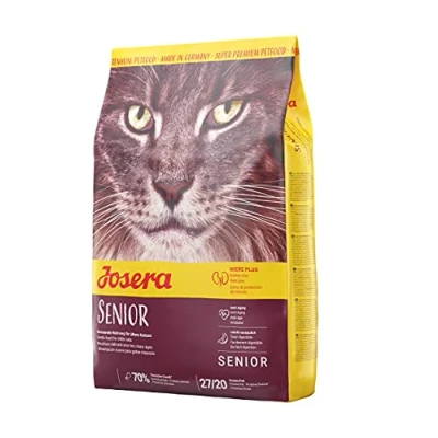 Abbildung von JOSERA Senior (3 x 400 g) Katzenfutter für ältere Katzen oder mit chronischer Niereninsuffizienz Super Premium Trockenfutter 3er Pack