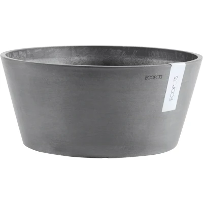 Abbildung von Ecopots Frankfurt 40 cm grau Blumen /Pflanzkasten