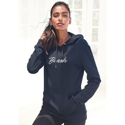 Abbildung von Bench. Loungewear Kapuzensweatshirt, mit glänzender Logostickerei, Loungeanzug, Hoodie