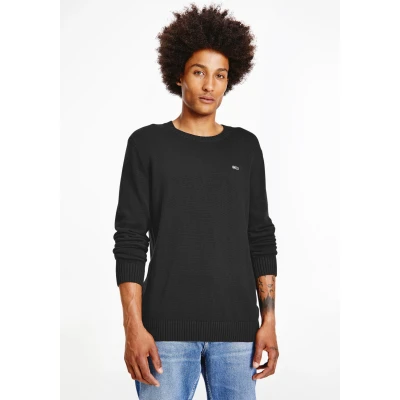 Abbildung von Tommy Jeans Essential CREW NECK Strickpullover, Herren, Größe: Small, Black